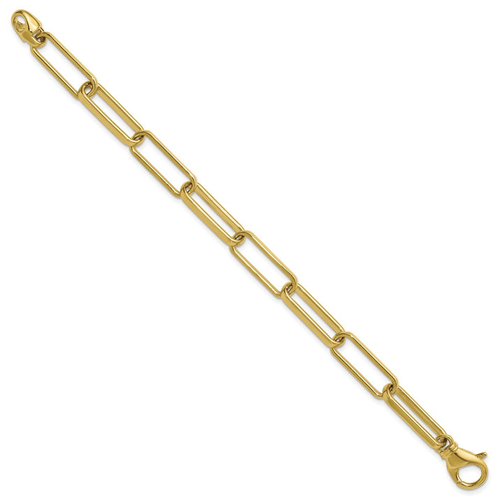 Gold 7.7mm Paperclip Chain, 8.5"