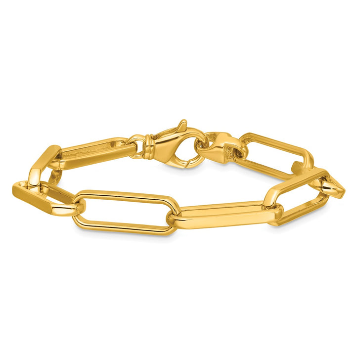 Gold 7.7mm Paperclip Chain, 8.5"