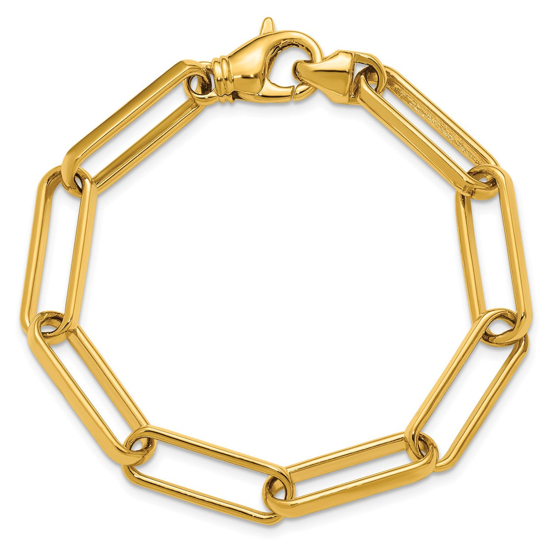 Gold 7.7mm Paperclip Chain, 8.5