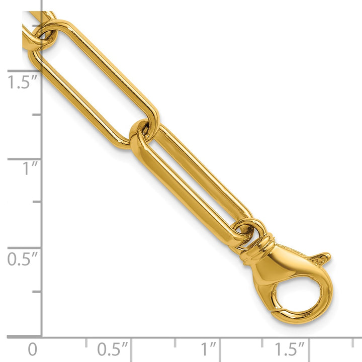 Gold 7.7mm Paperclip Chain, 8.5"