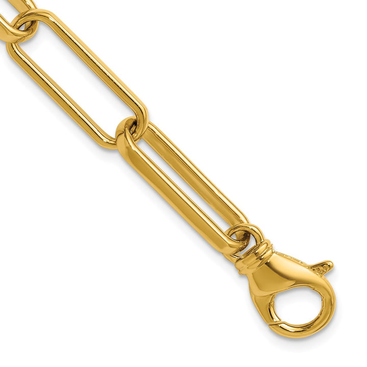 Gold 7.7mm Paperclip Chain, 8.5"