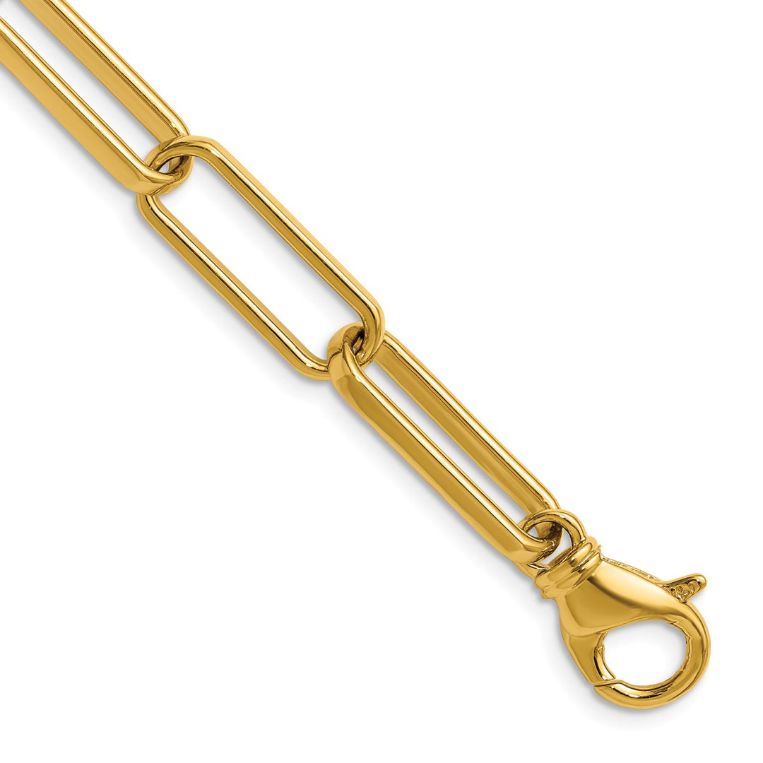Gold 7.7mm Paperclip Chain, 16"