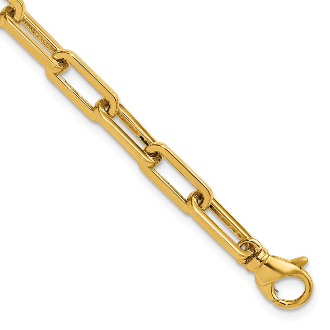 Gold 5.1mm Paperclip Chain, 7.5"