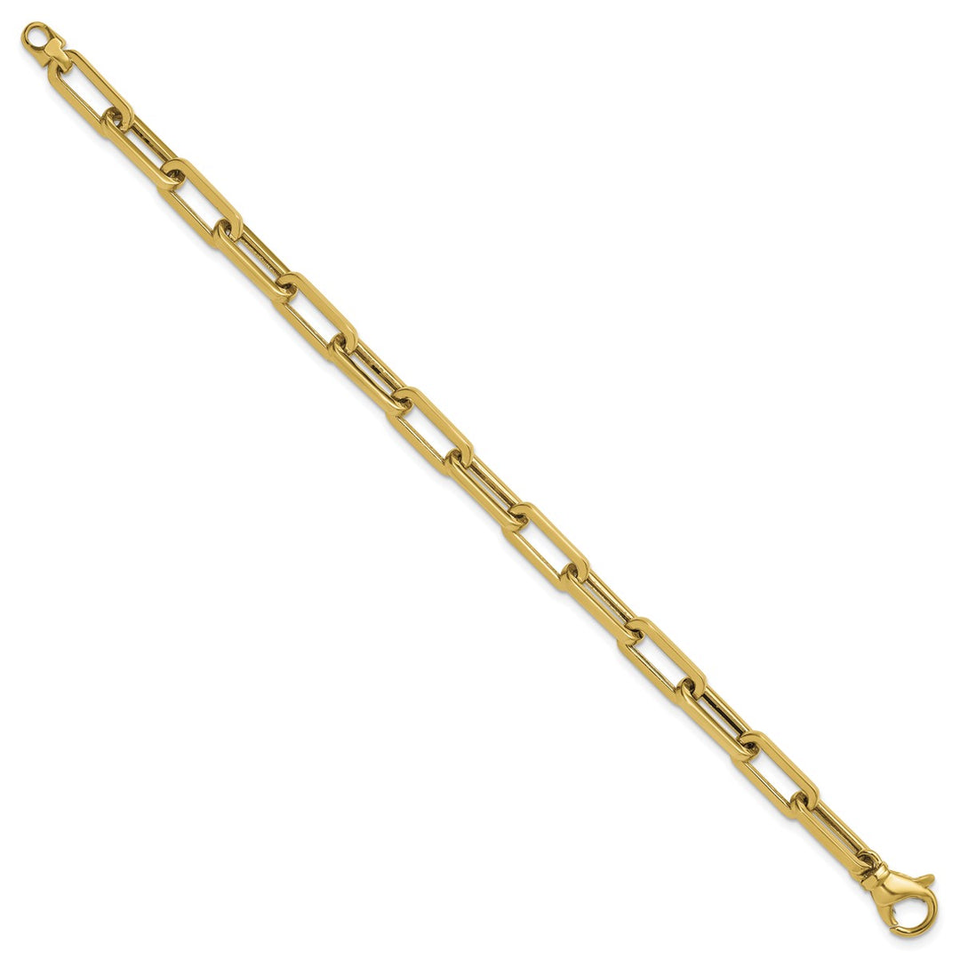 Gold 5.7mm Paperclip Chain, 8.5