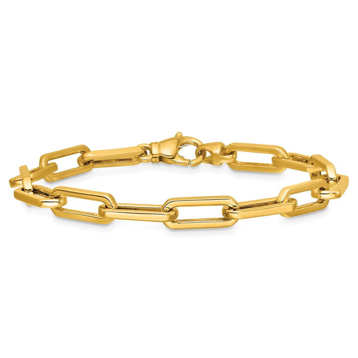 Gold 5.7mm Paperclip Chain, 7.5"