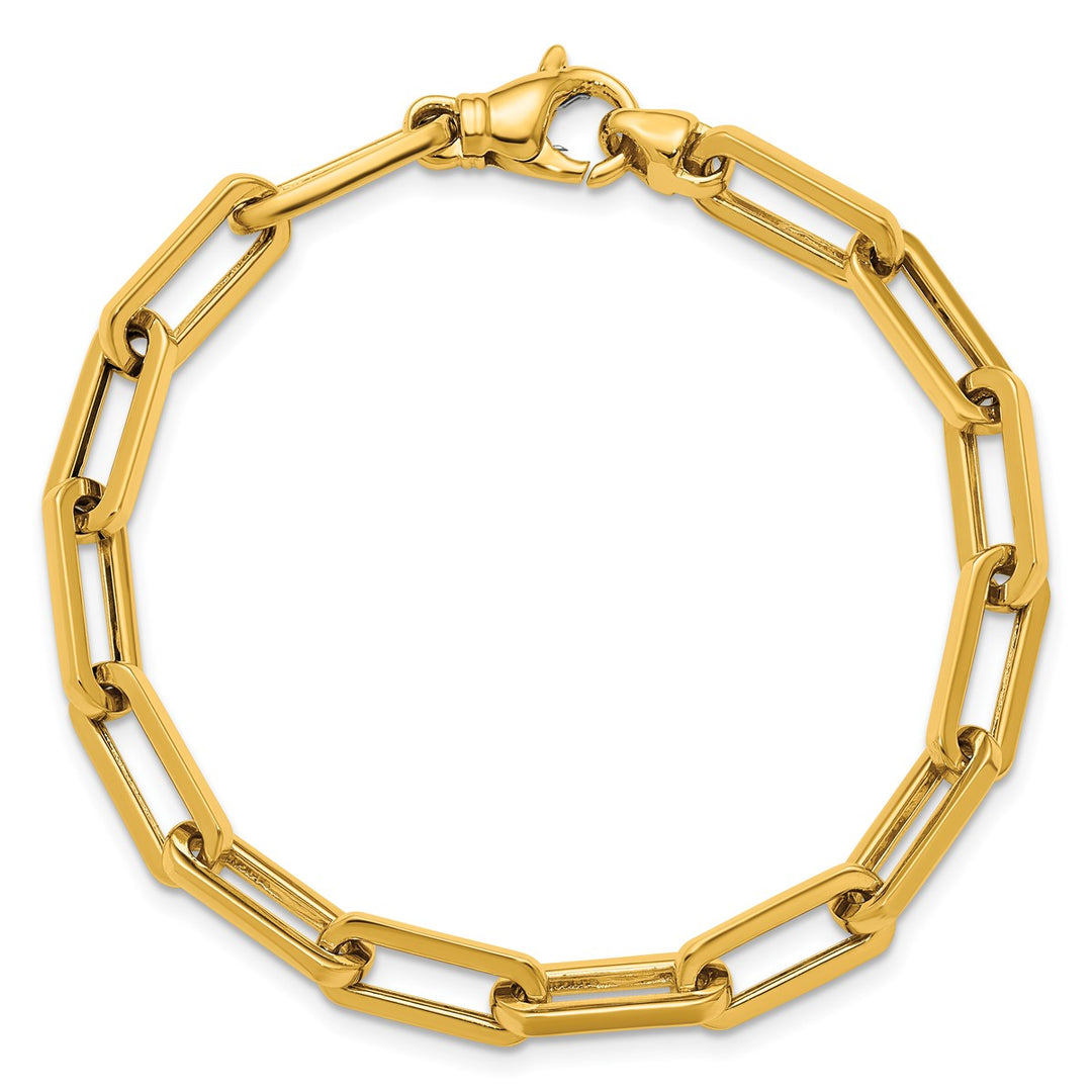 Gold 5.7mm Paperclip Chain, 7.5