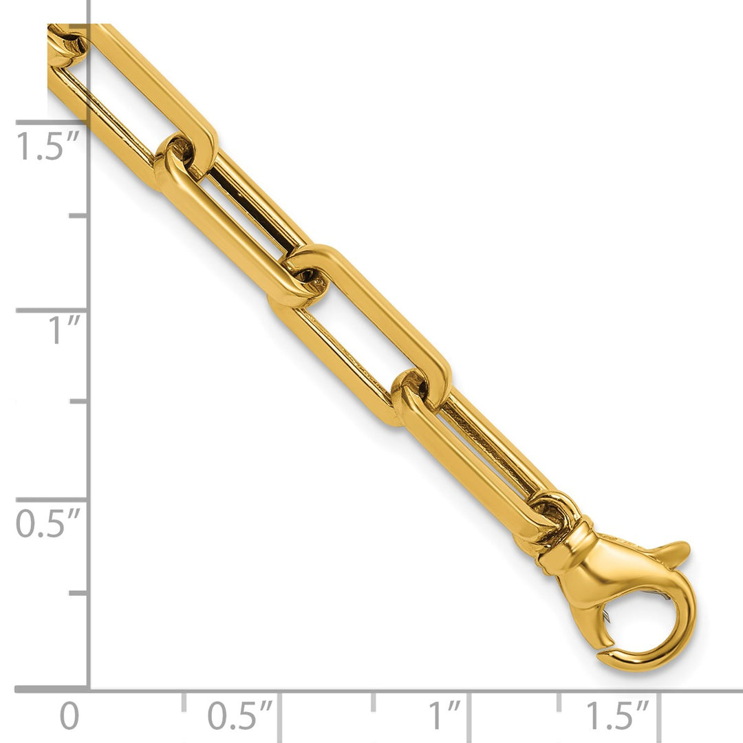 Gold 5.7mm Paperclip Chain, 8.5