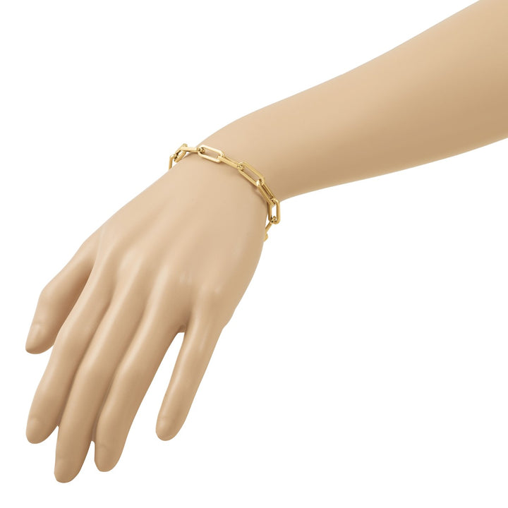 Gold 5.7mm Paperclip Chain, 7.5"