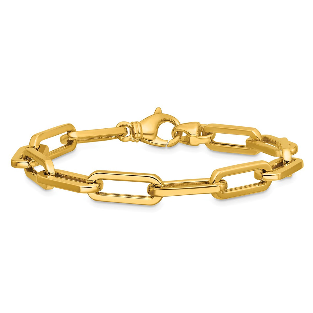 Gold 6.8mm Paperclip Chain, 7.5