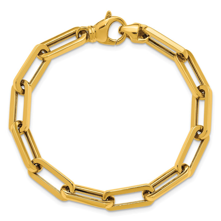 Gold 6.8mm Paperclip Chain, 7.5"