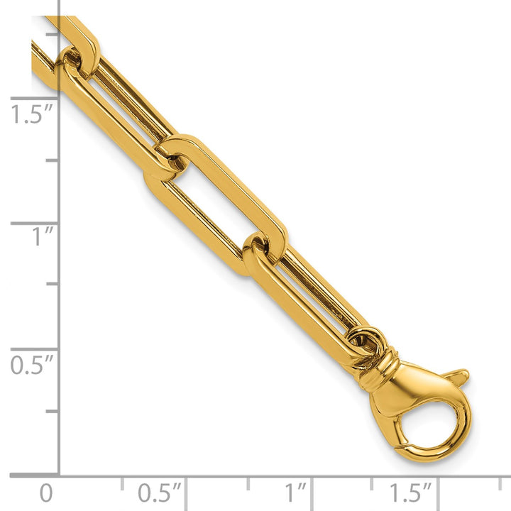 Gold 6.8mm Paperclip Chain, 7.5"