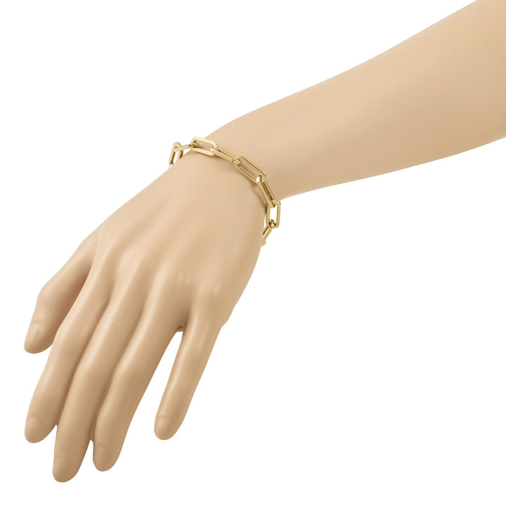 Gold 6.8mm Paperclip Chain, 7.5"