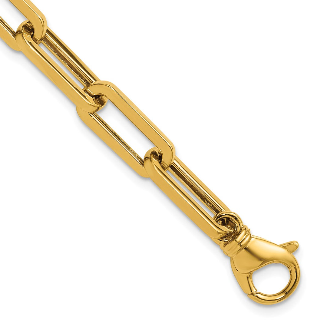 Gold 6.8mm Paperclip Chain, 7.5"