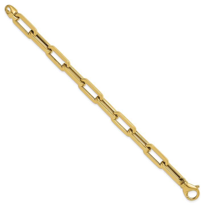 Gold 8mm Paperclip Chain, 7.5"