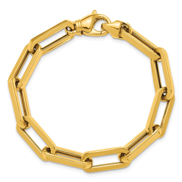 Gold 8mm Paperclip Chain, 7.5"