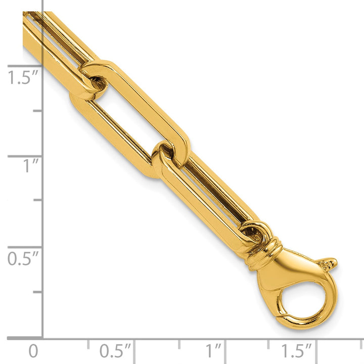 Gold 8mm Paperclip Chain, 7.5"