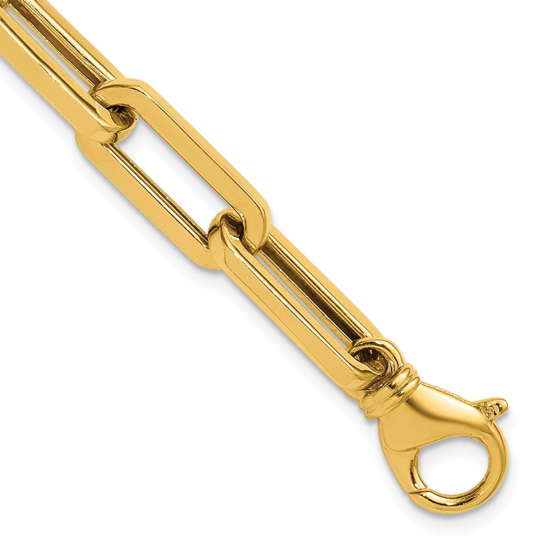Gold 8mm Paperclip Chain, 7.5"