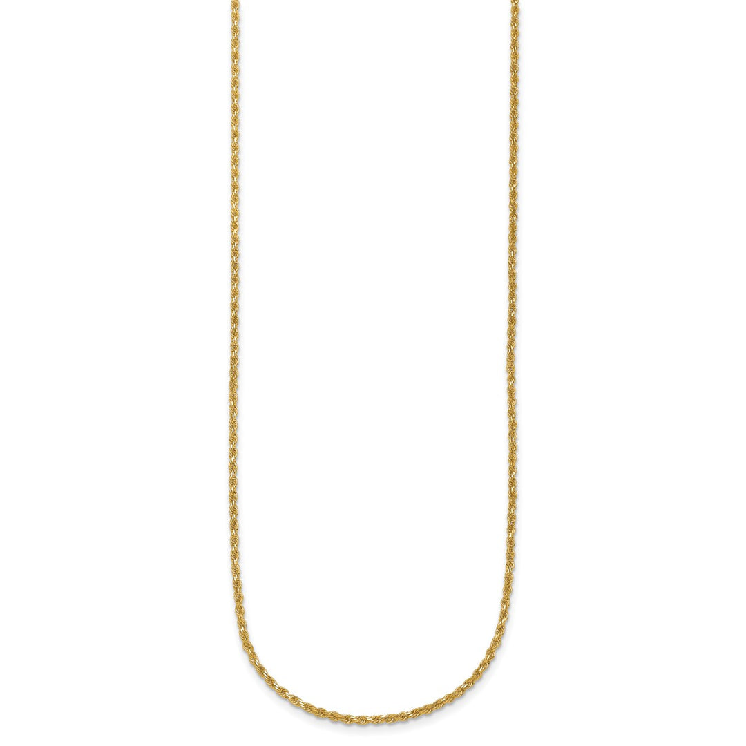 Gold 1.9mm Rope Necklace, 16