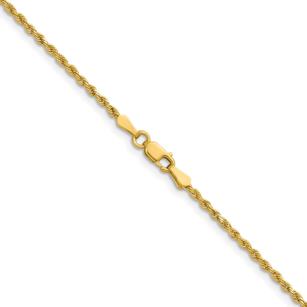 Gold 1.9mm Rope Necklace, 16
