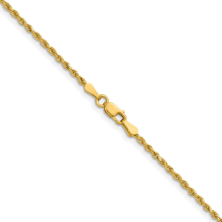 Gold 1.9mm Rope Necklace, 16"