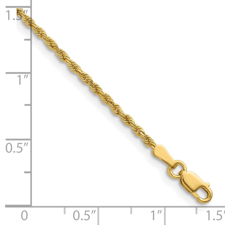 Gold 1.9mm Rope Necklace, 16"