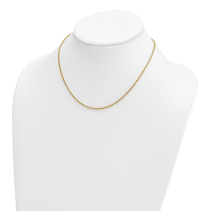 Gold 1.9mm Rope Necklace, 16"