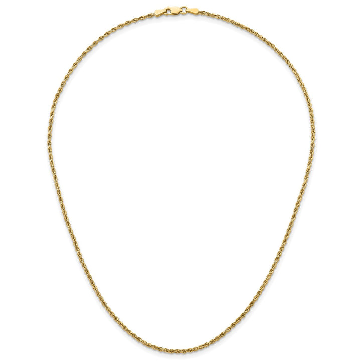 Gold 1.9mm Rope Necklace, 16"