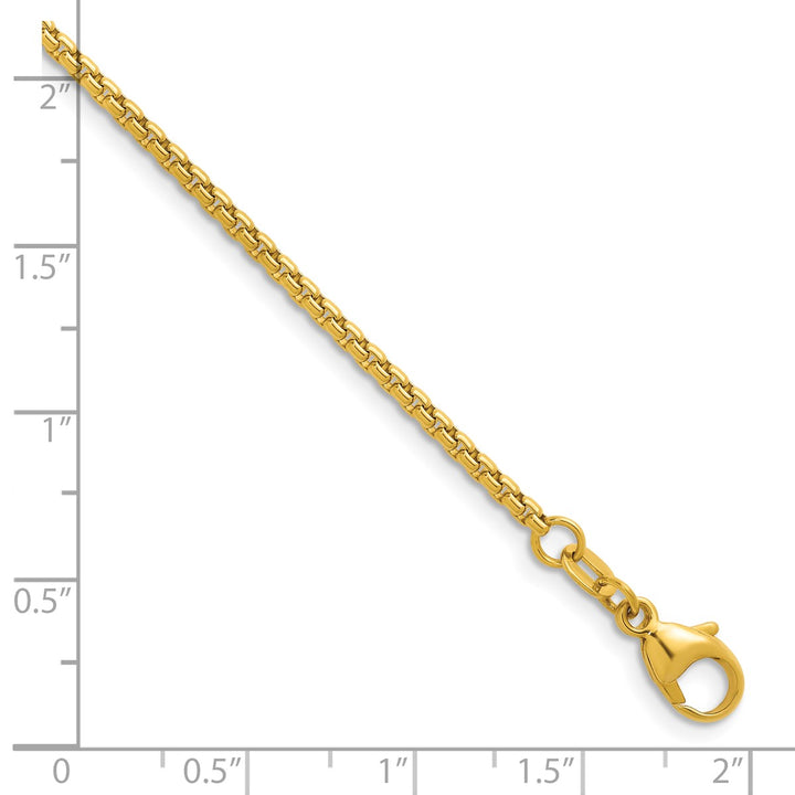 Gold 2mm Box Chain, 20"
