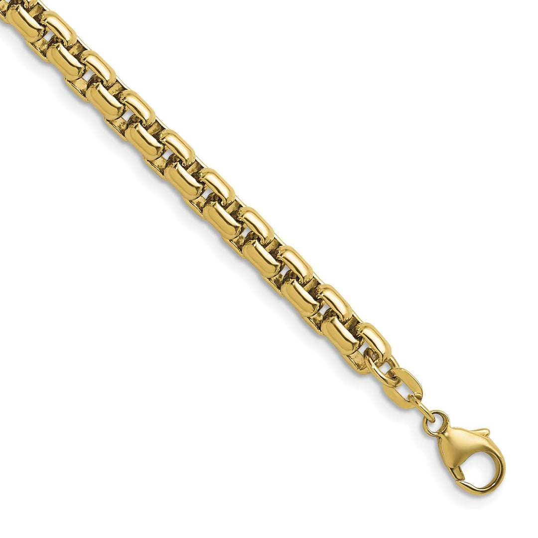 Gold 5mm Box Bracelet, 8"