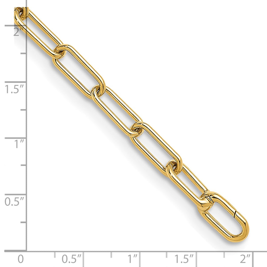 Gold 6.2mm Paperclip Bracelet, 8