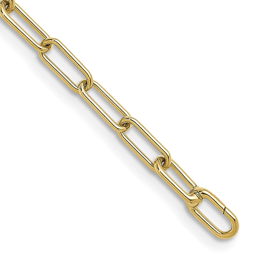 Gold 6.2mm Paperclip Bracelet, 8