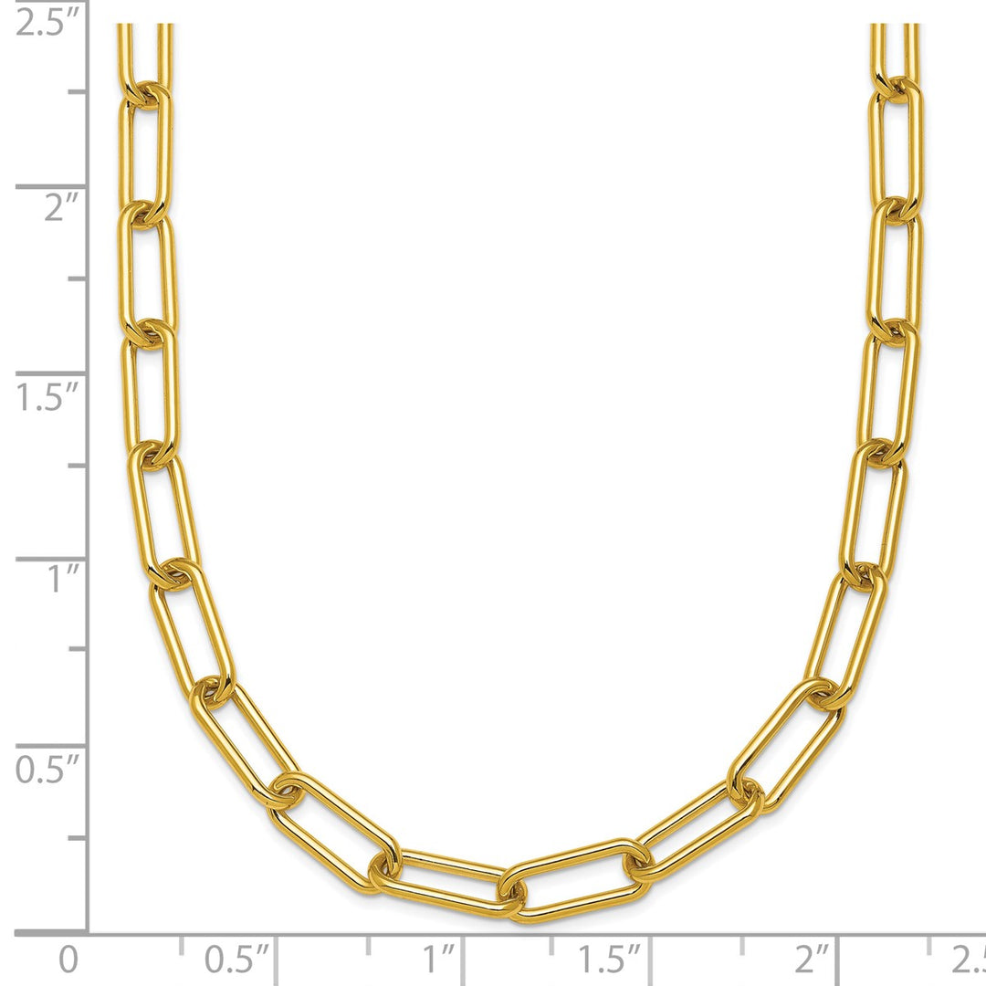 Gold 5mm Paperclip Necklace, 24