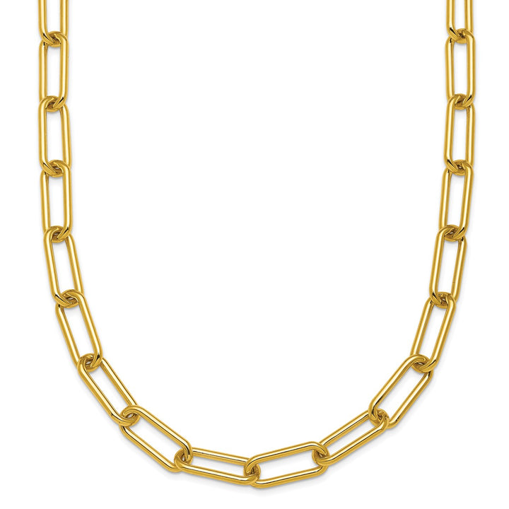 Gold 5mm Paperclip Necklace, 24"