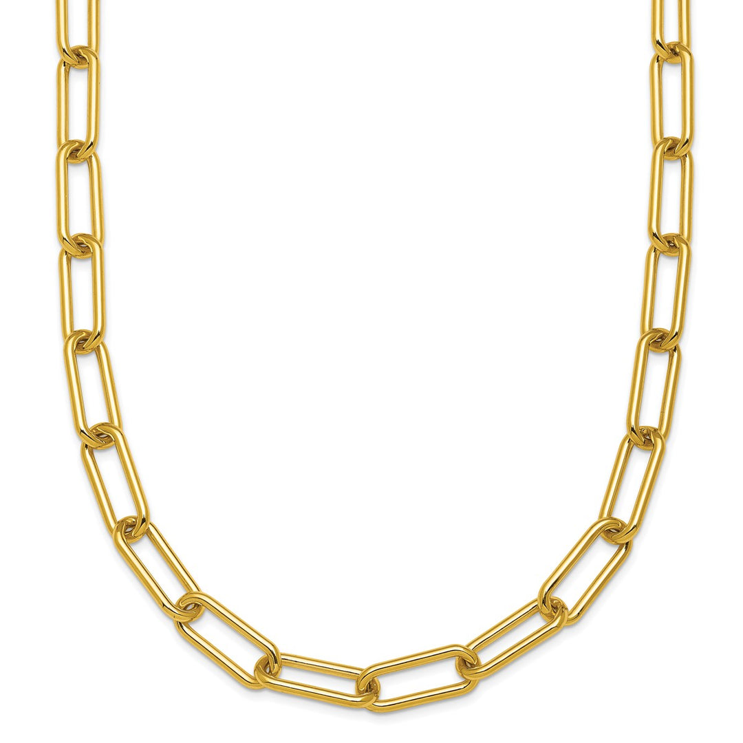 Gold 4.8mm Paperclip Necklace, 22"