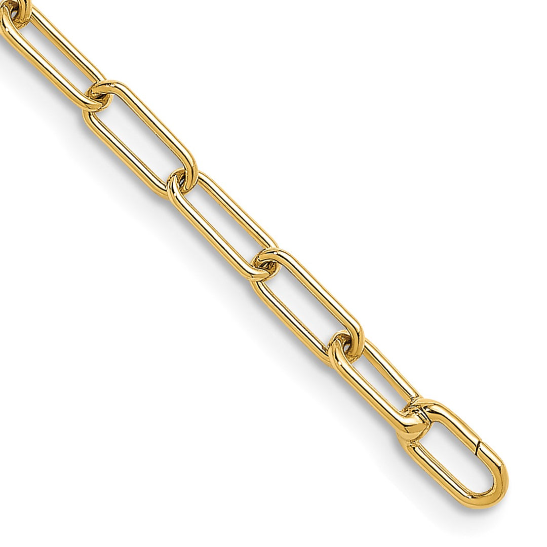 Gold 6.2mm Paperclip Necklace, 18