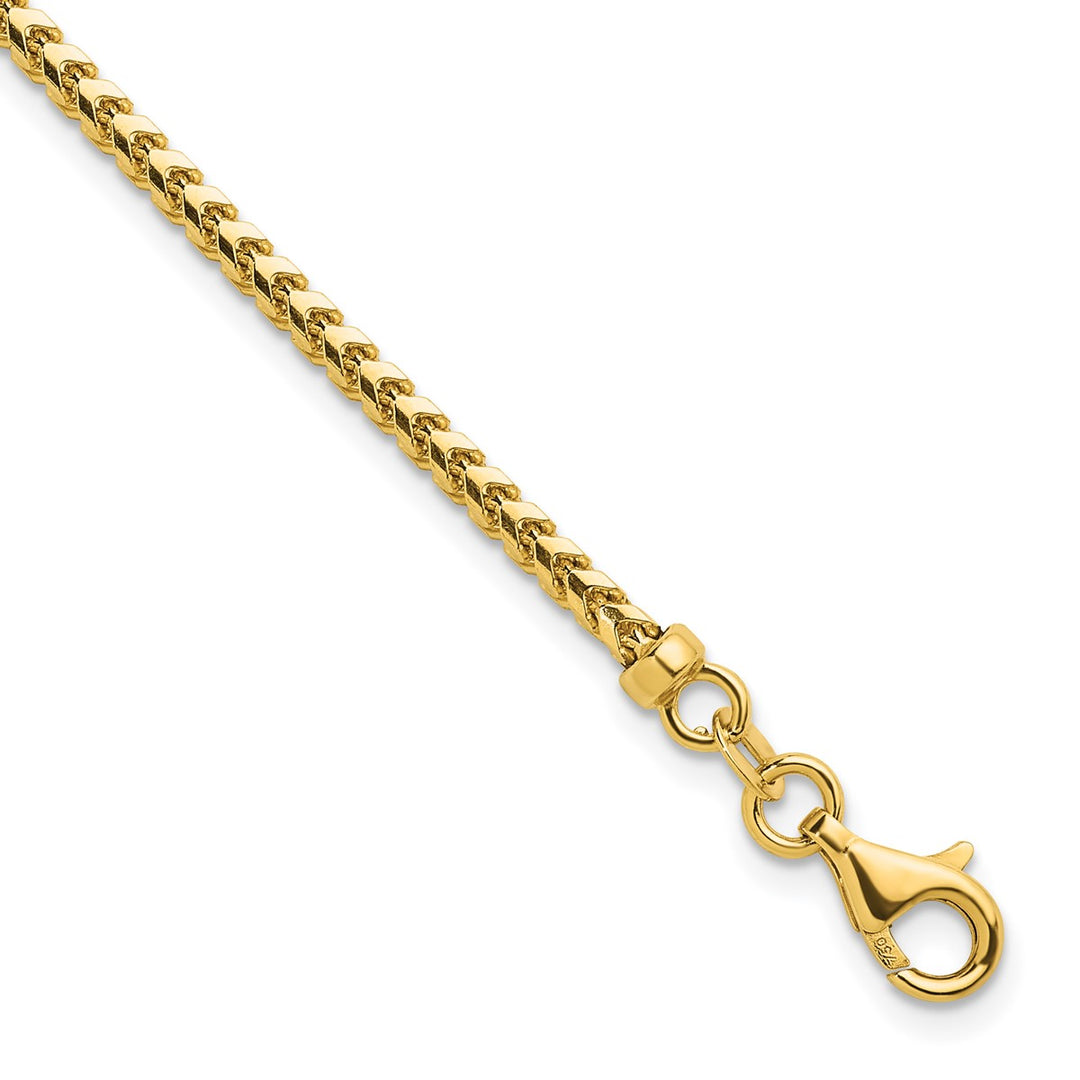 Gold 2.4mm Franco Bracelet, 8"