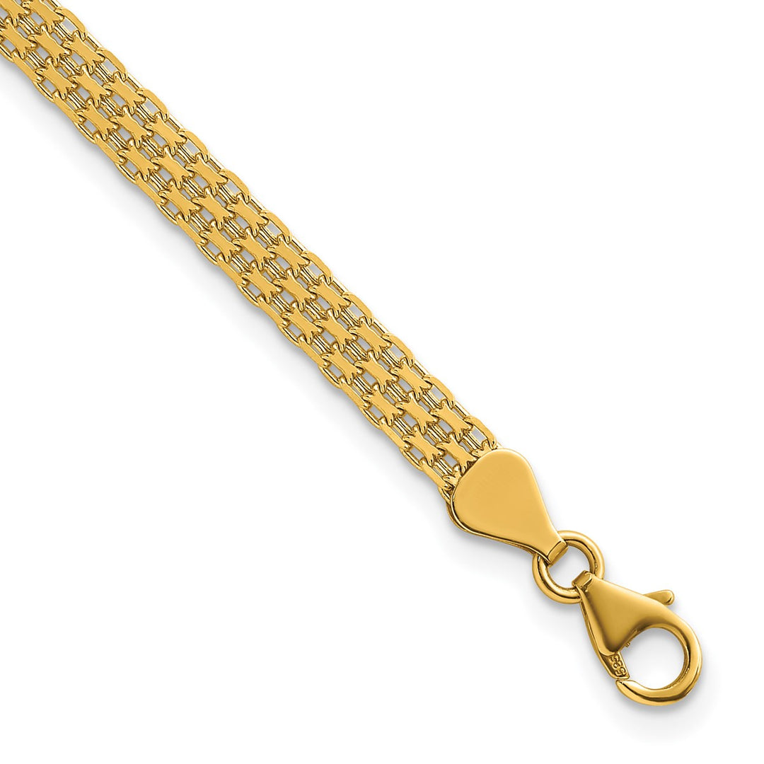 Gold 5.1mm Bismark / Garibaldi Bracelet, 7.5