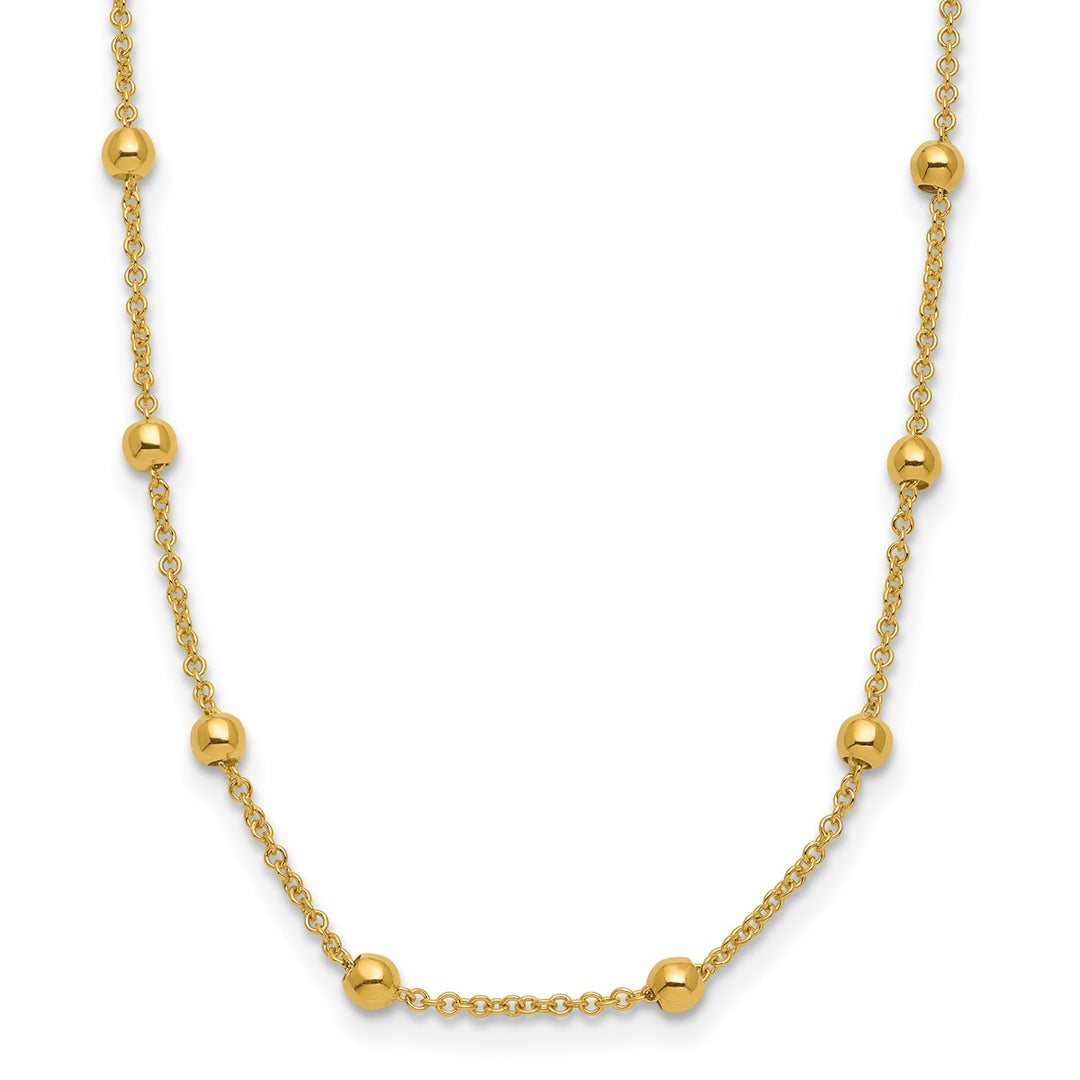 Gold 3mm Ball (Beaded) Chain, 16"