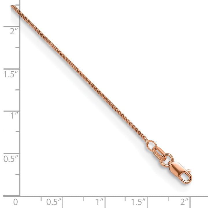 Gold 1.1mm Spiga (Wheat) Chain, 16"