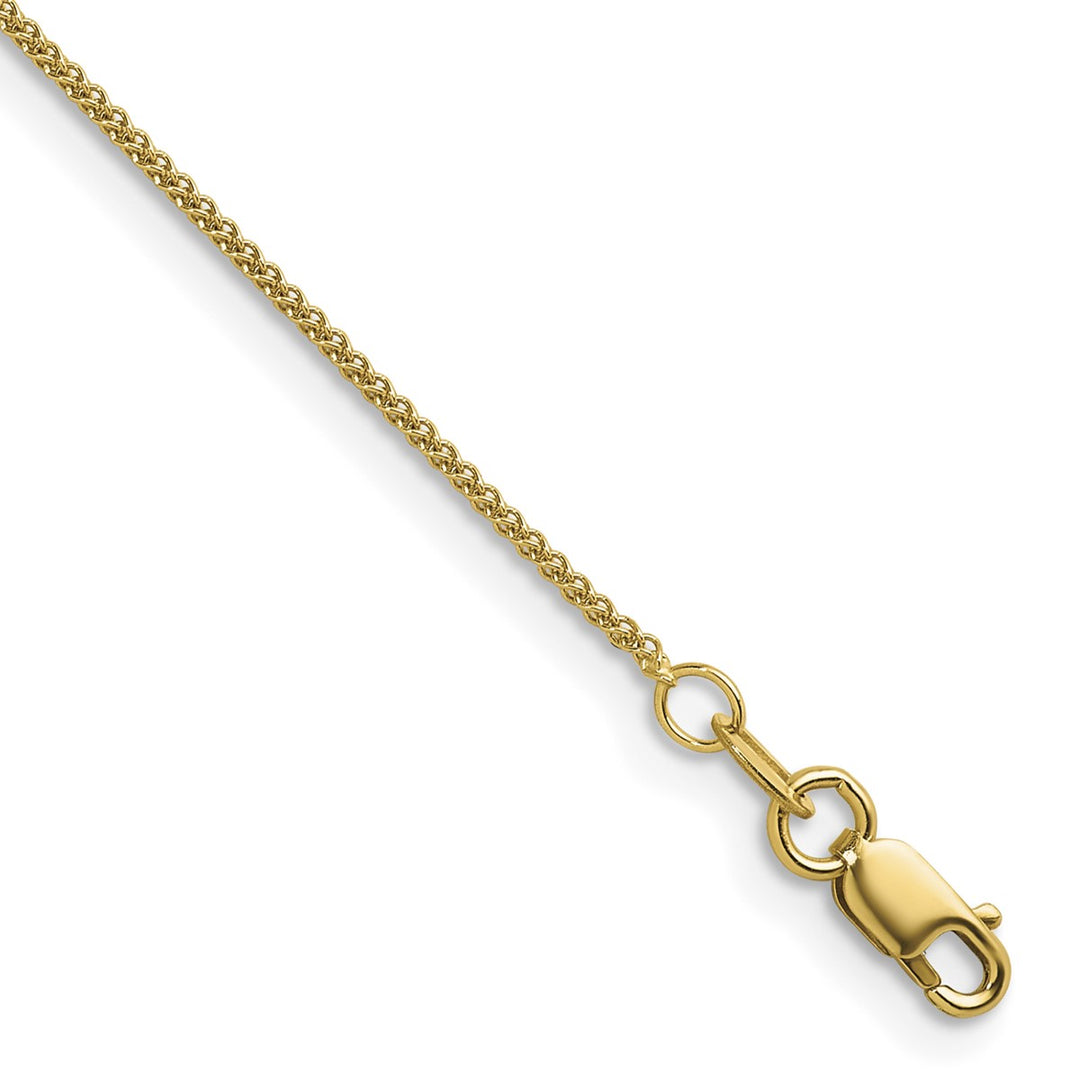 Gold 1.1mm Spiga (Wheat) Anklet, 9"
