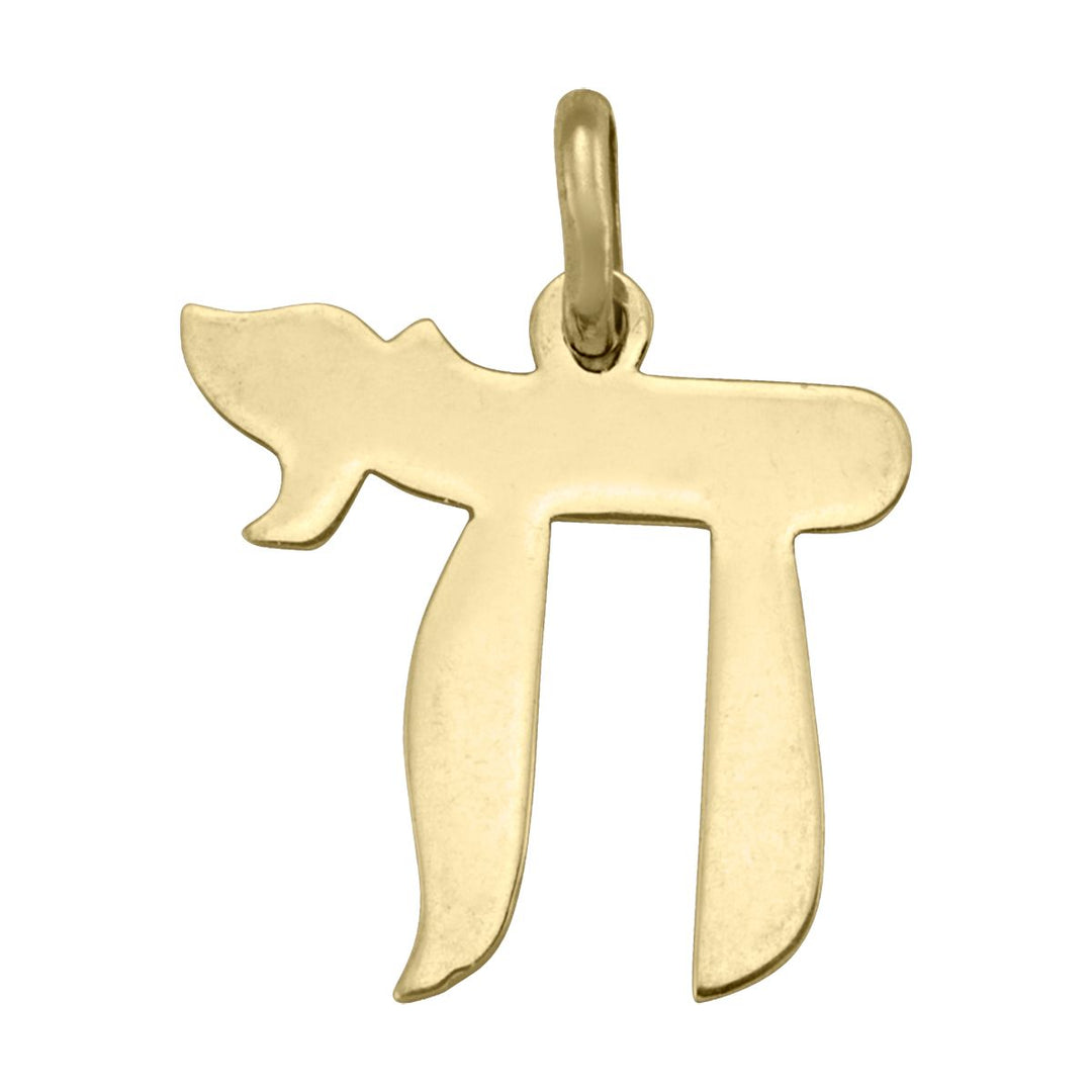 14K Gold Chai Symbol Pendant