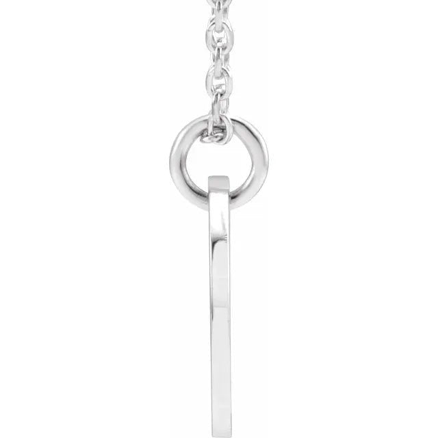 14K Gold Circular Disc Initial Pendant - Initial Necklace or Pendant - Design Jewellers Edmonton