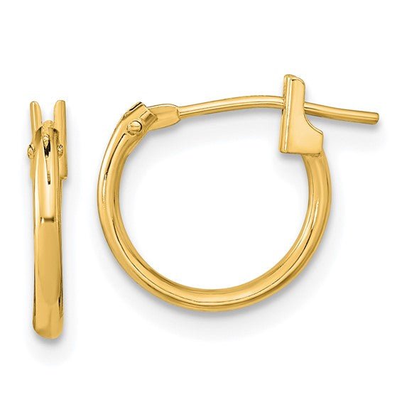 14K Gold Classic Huggie Hoop Earrings - Hoop Earrings - Design Jewellers Edmonton