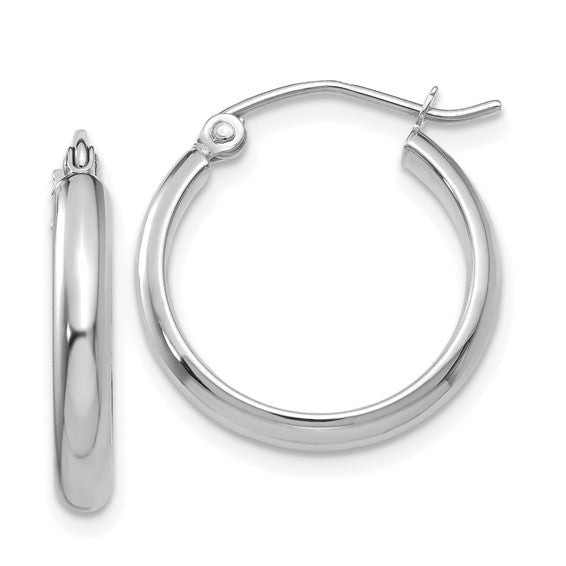 14K Gold Classic Polished Hoop Earrings - Hoop Earrings - Design Jewellers Edmonton