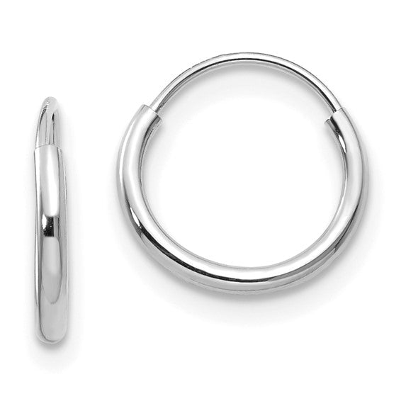14K Gold Classic Polished Mini Hoop Earrings - Hoop Earrings - Design Jewellers Edmonton
