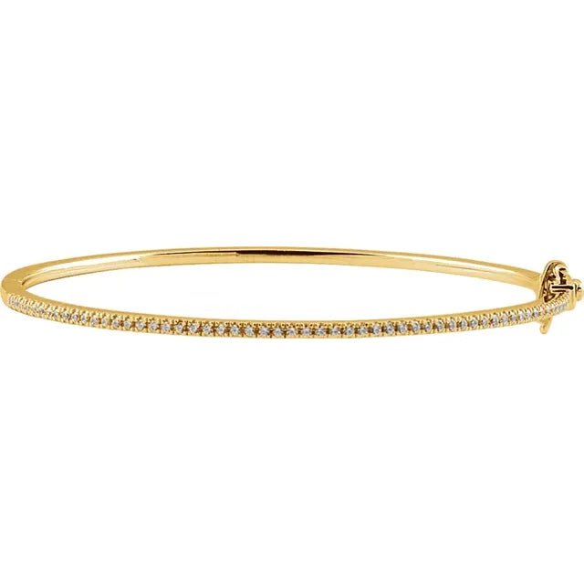 14K Gold Diamond Bangle Bracelet - Design Jewellers Edmonton
