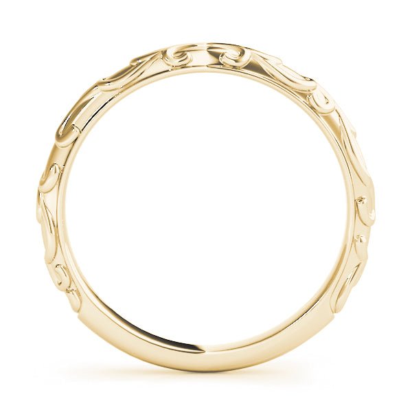 14K Gold Floral Design Band - Gold Bands with Designs - Design Jewellers Edmonton