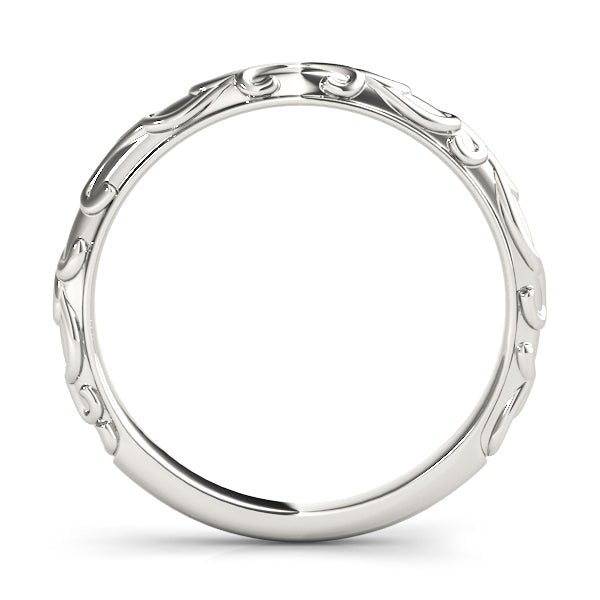 14K Gold Floral Design Band - Gold Bands with Designs - Design Jewellers Edmonton