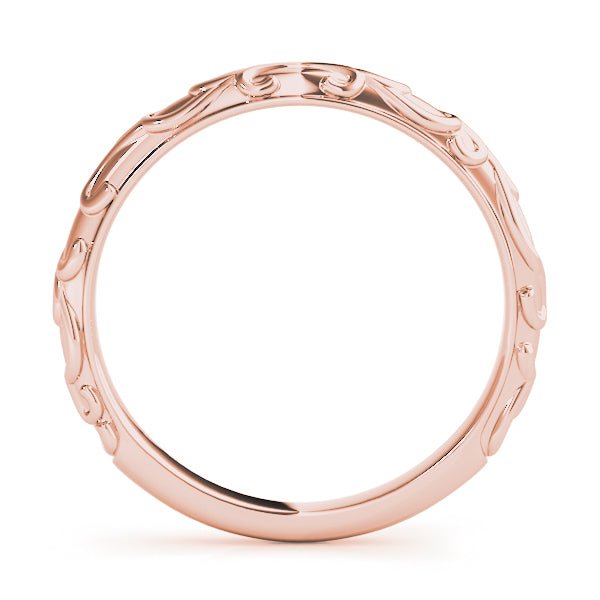 14K Gold Floral Design Band - Gold Bands with Designs - Design Jewellers Edmonton