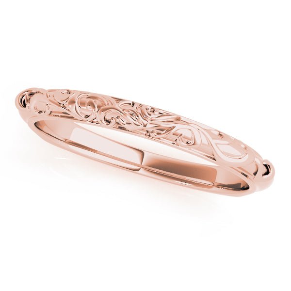 14K Gold Floral Design Band - Gold Bands with Designs - Design Jewellers Edmonton